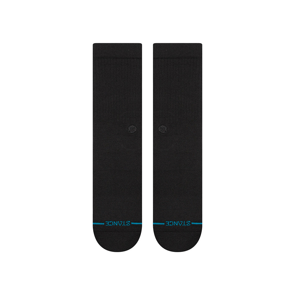Stance ICON ORGANIC CREW SOCKS - WHITE in BLACK