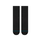 Stance ICON ORGANIC CREW SOCKS - WHITE in BLACK