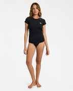 Roxy Womens Essentials Cs Rashguard in ANTHRACITE