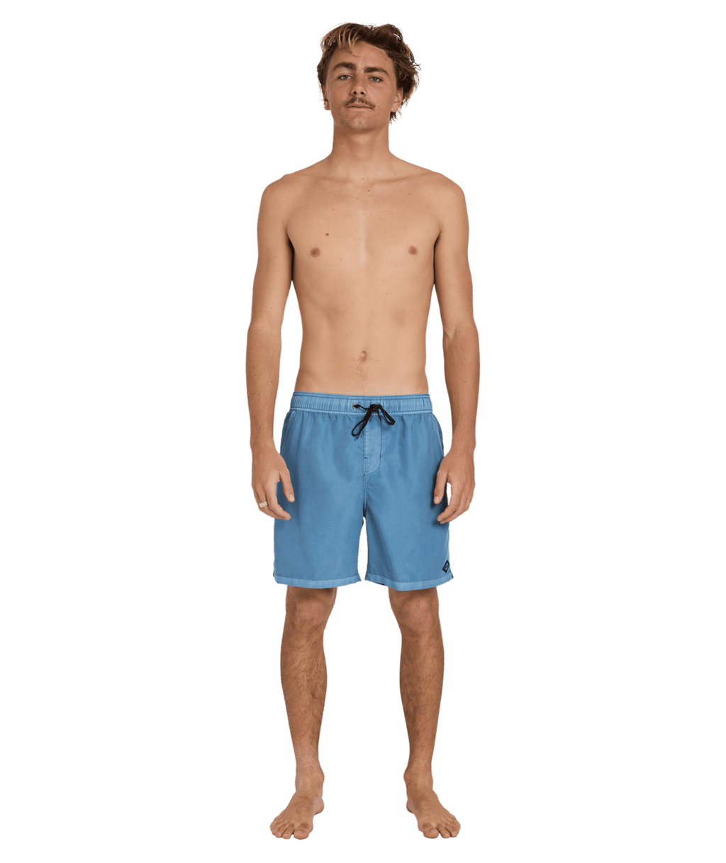 Billabong Mens All Day Overdye Layback 17" Boardshorts in Steel Blue