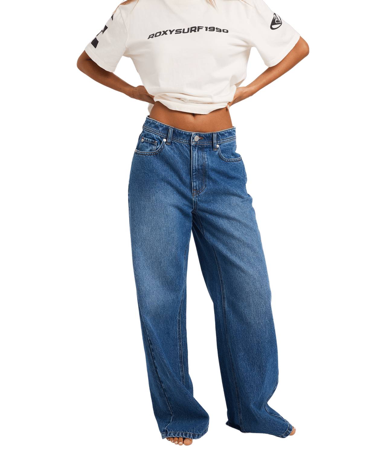 Roxy BACKSLIDER DENIM PANT in BLUE