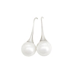 MiKi Jewellery Round Pearl Drop Silver in Default Title