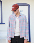 B. Cools Cabin Shirt Pink Cord Plaid in Single