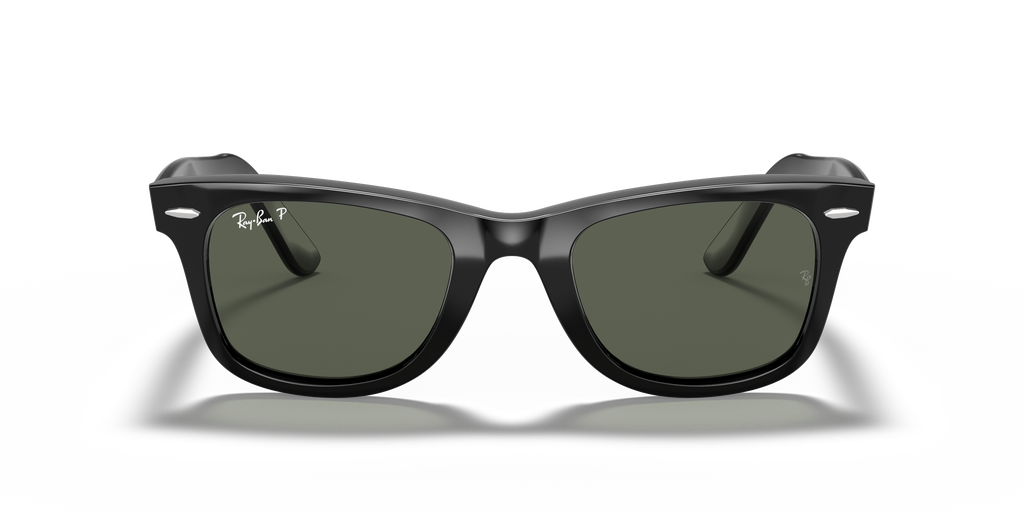 Ray-Ban® WAYFARER BLACK GREEN POLARIZED in Black