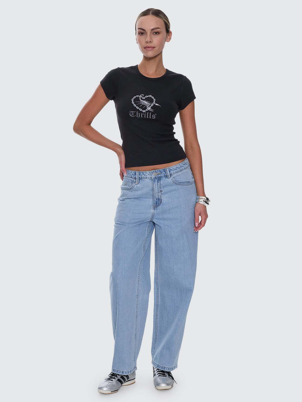 Thrills Co Tony Slouch Low Rise Big Baggy Jean - Ageless Blue in Ageless Blue