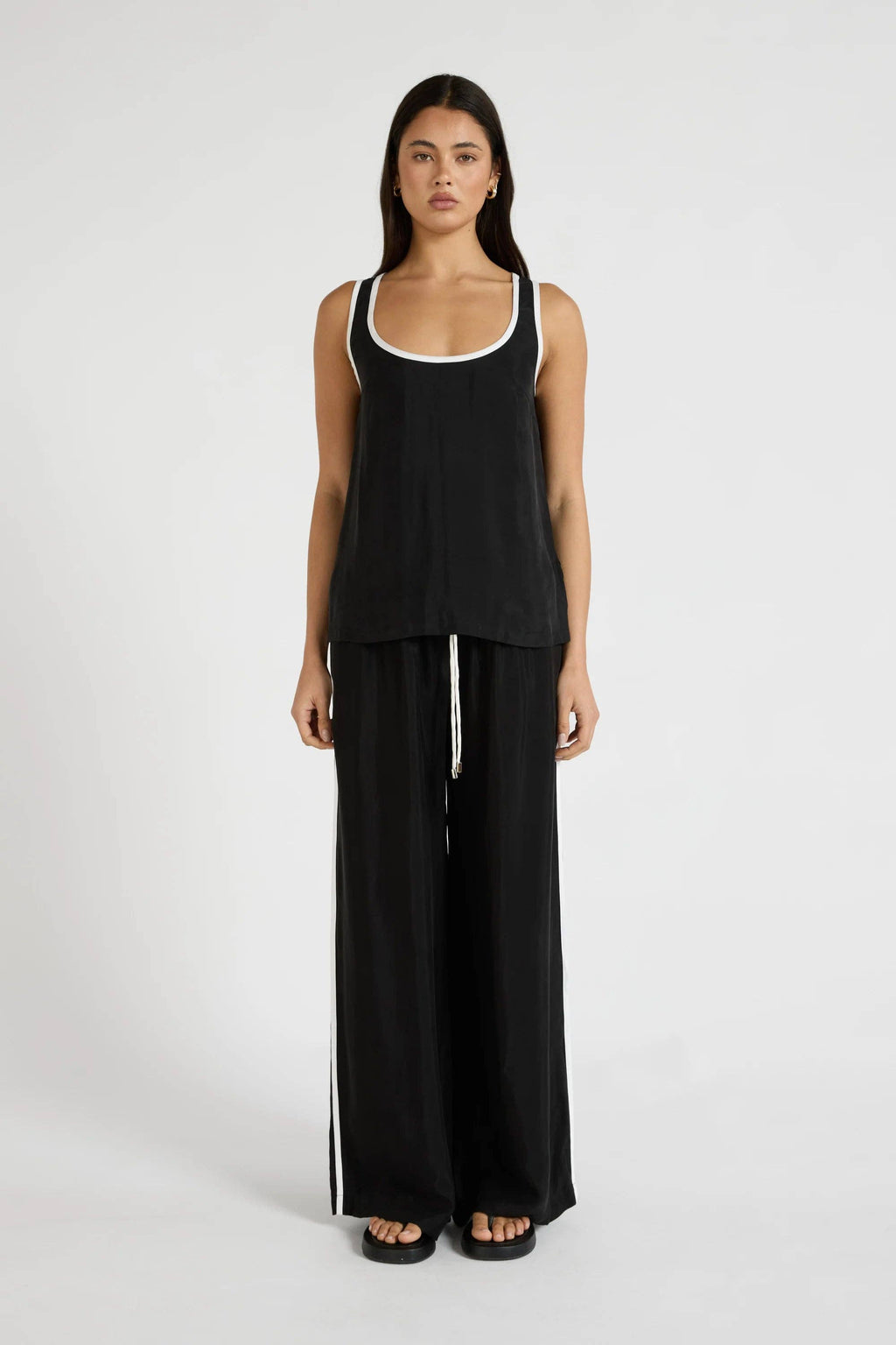 All Fenix Cupro Contrast Pant in Single