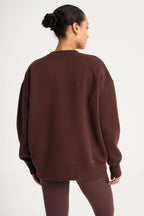All Fenix Collegiate Graphic Crew Neck Jumper in Espresso