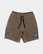 Quiksilver Boys 2-7 Exhibit 13" Volley Shorts in Canteen
