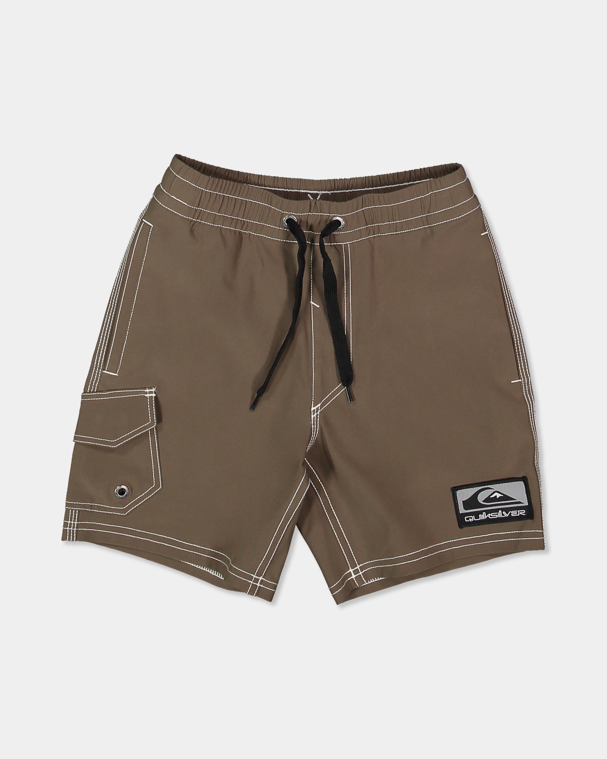 Quiksilver Boys 2-7 Exhibit 13" Volley Shorts in Canteen
