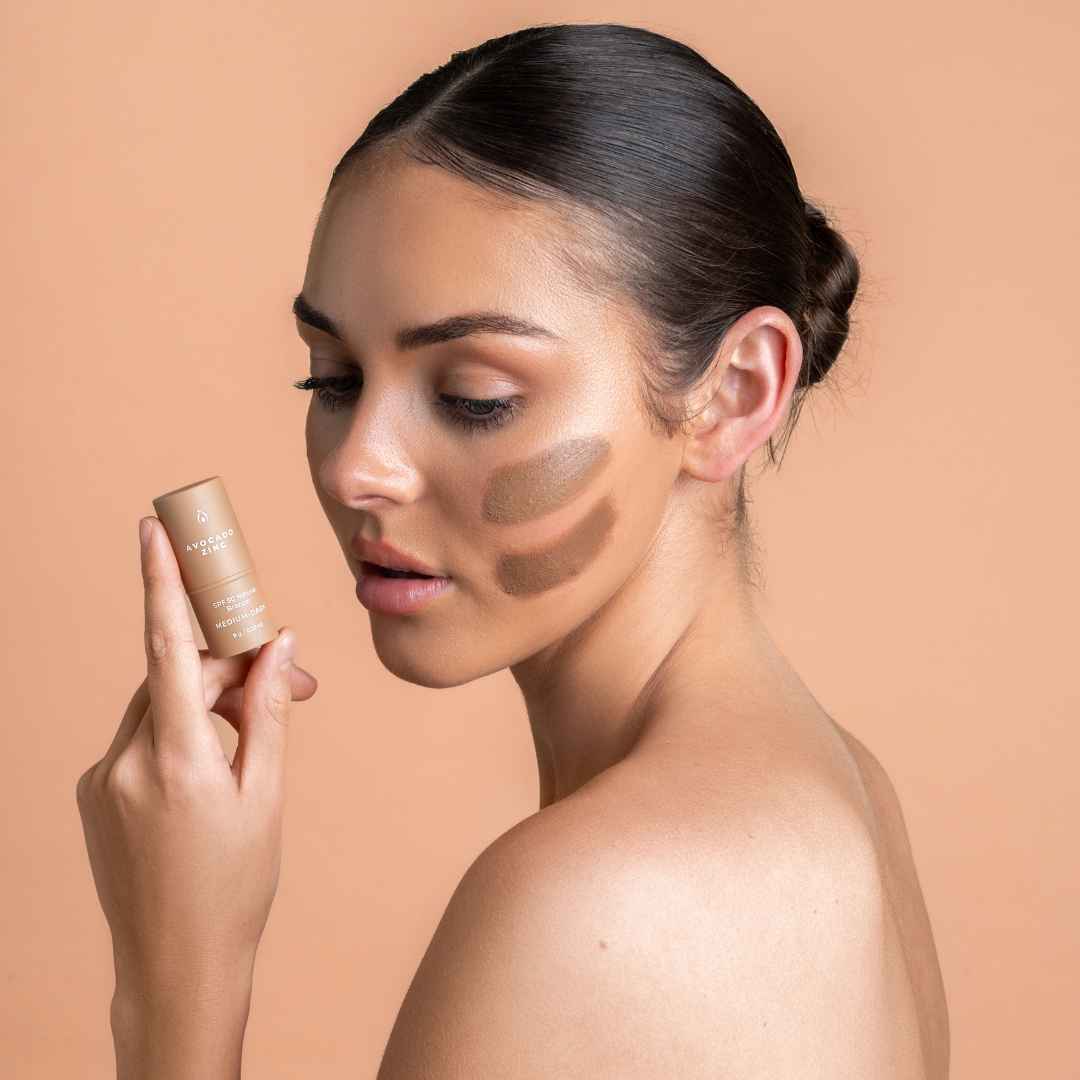 Avocado Zinc Spf 50 Natural Bronzer in Medium-Dark