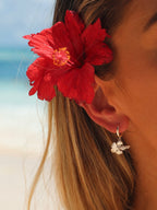 Malakai The Label Hibiscus Hoops Sterling Silver in Default Title