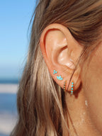 Malakai The Label Blue Hawaii Studs in 18k Gold in Default Title