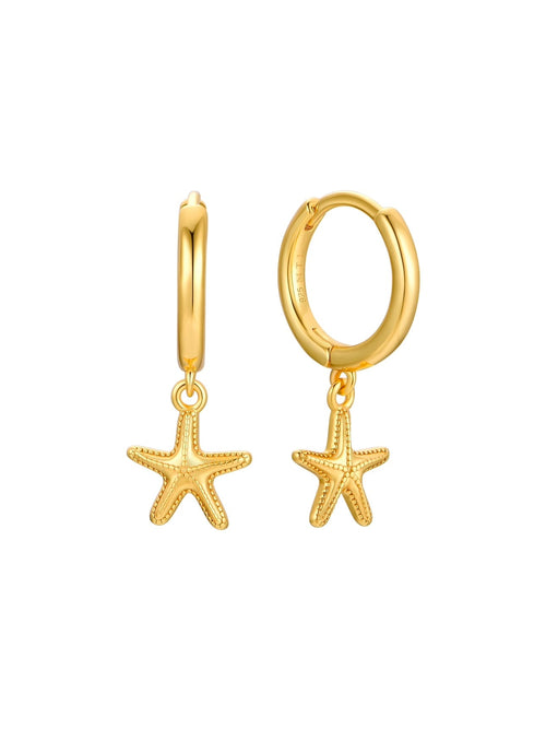 Malakai The Label Hawaii Star Hoops in 18k Gold Vermeil in Default Title