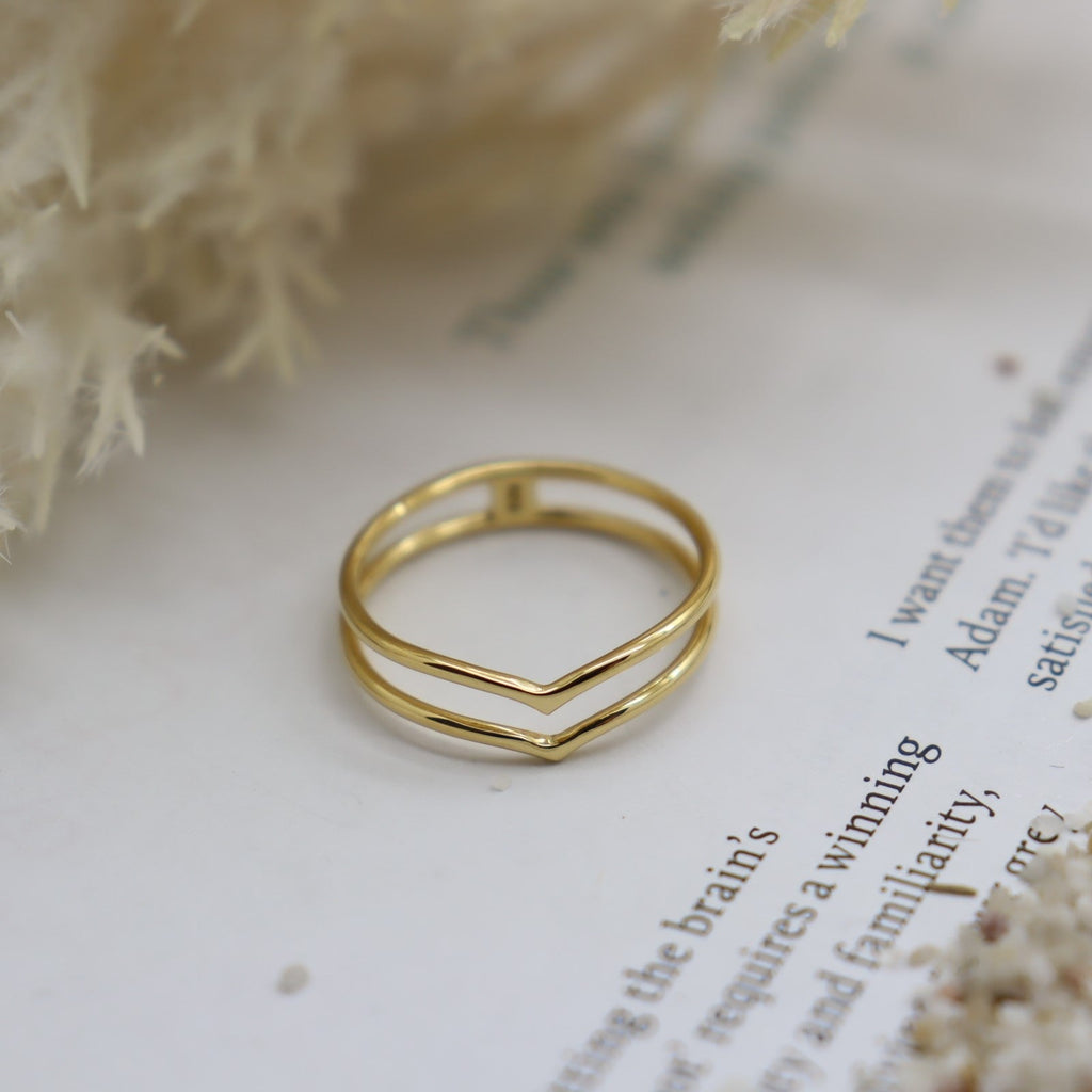 MiKi Jewellery Luna Ring Gold in Single