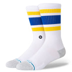 Stance TUBE GOLDEN STATE WARRIORS CREW SOCKS in WHITE