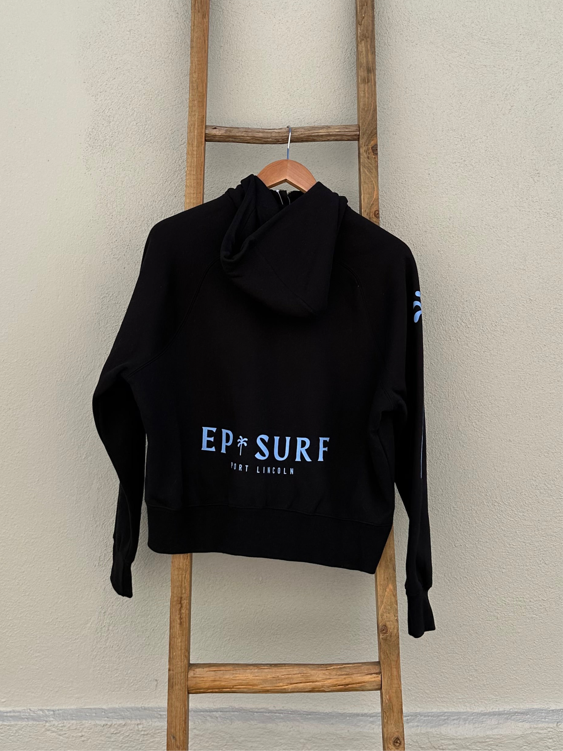 EP SURF Womens Palm Quarter Zip Jumper - Black/Blue