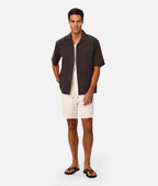 Industrie The Marbella Short Sleeve Shirt - Umber  in UMBER