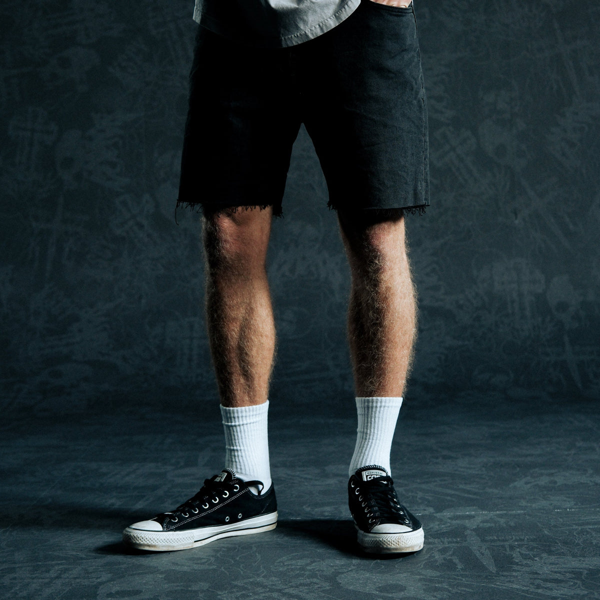 Kiss Chacey KS5 Slim Denim Short in Vintage Black