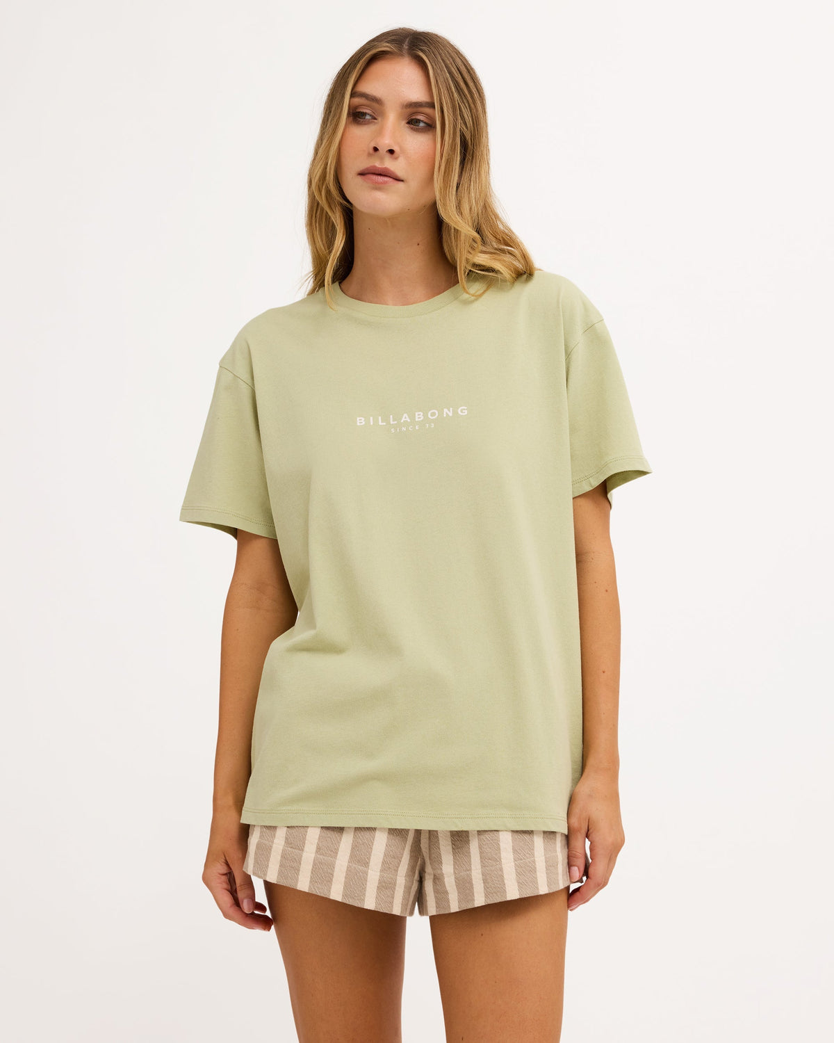 Billabong Womens Pacific T-Shirt in SMOKE GREEN