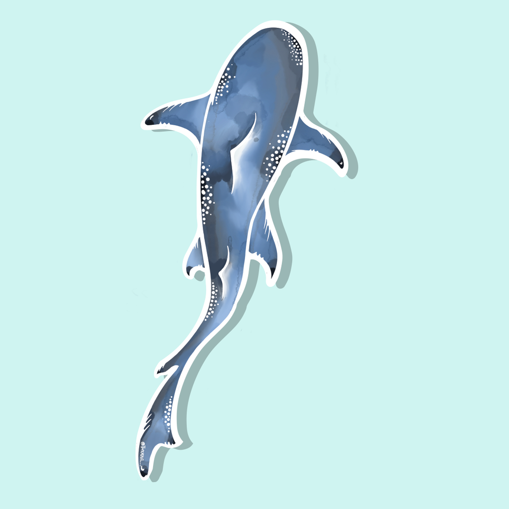 Trevena & Co Thresher Shark Watercolour Vinyl Sticker in Single