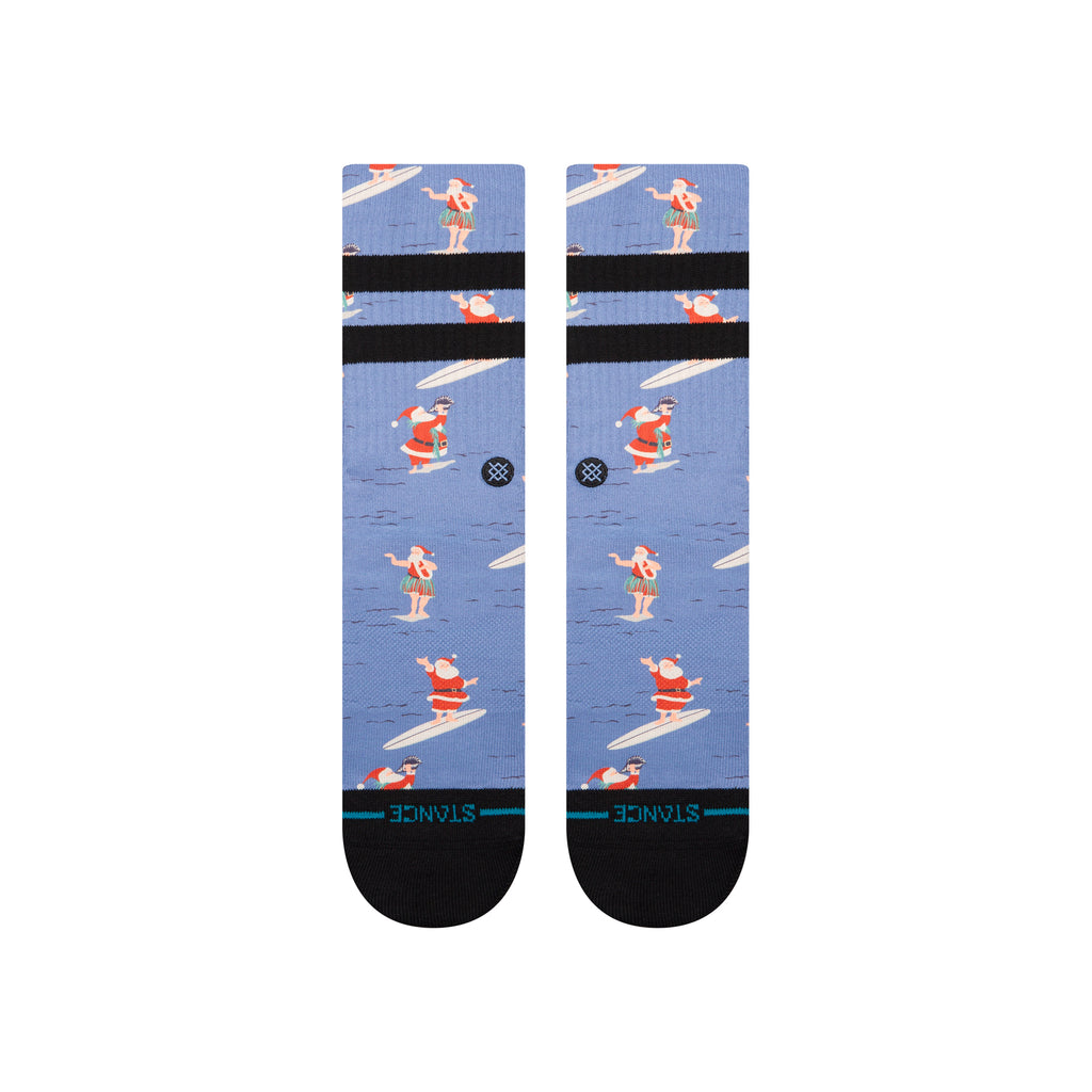 Stance SURFING SANTA CREW SOCKS in BLUE