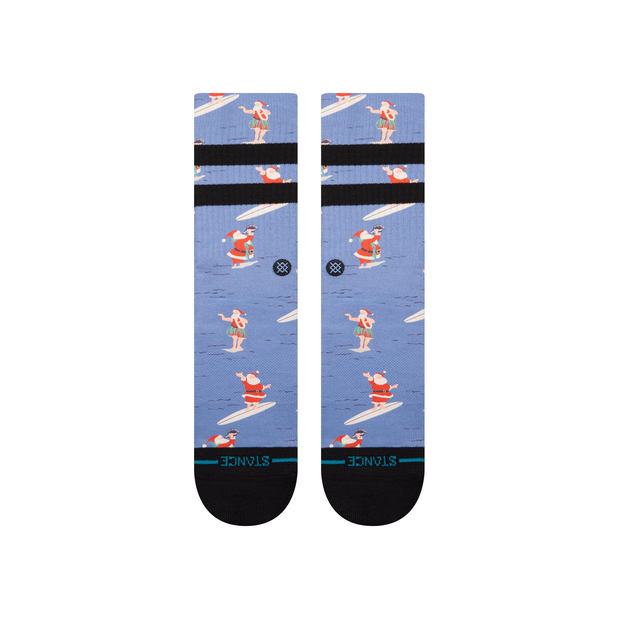 Stance SURFING SANTA CREW SOCKS in BLUE