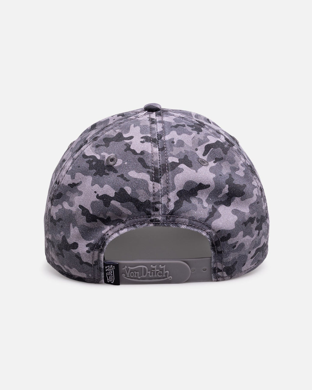 Von Dutch Distressed Dad Strapback Grey Camo in Single