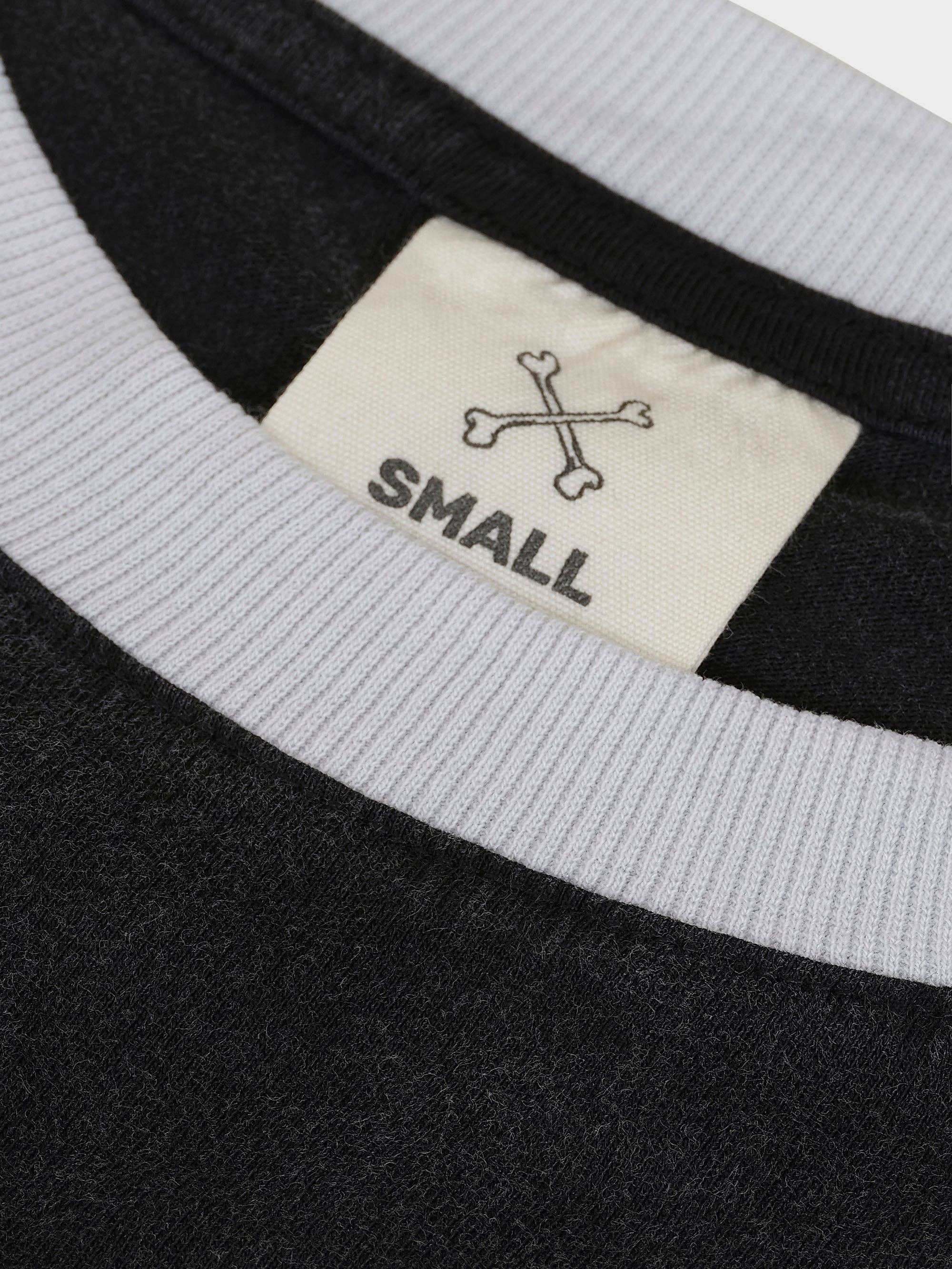 Billy Bones Club Bones Classic Ringer Tee - Vintage Black/ White in Single