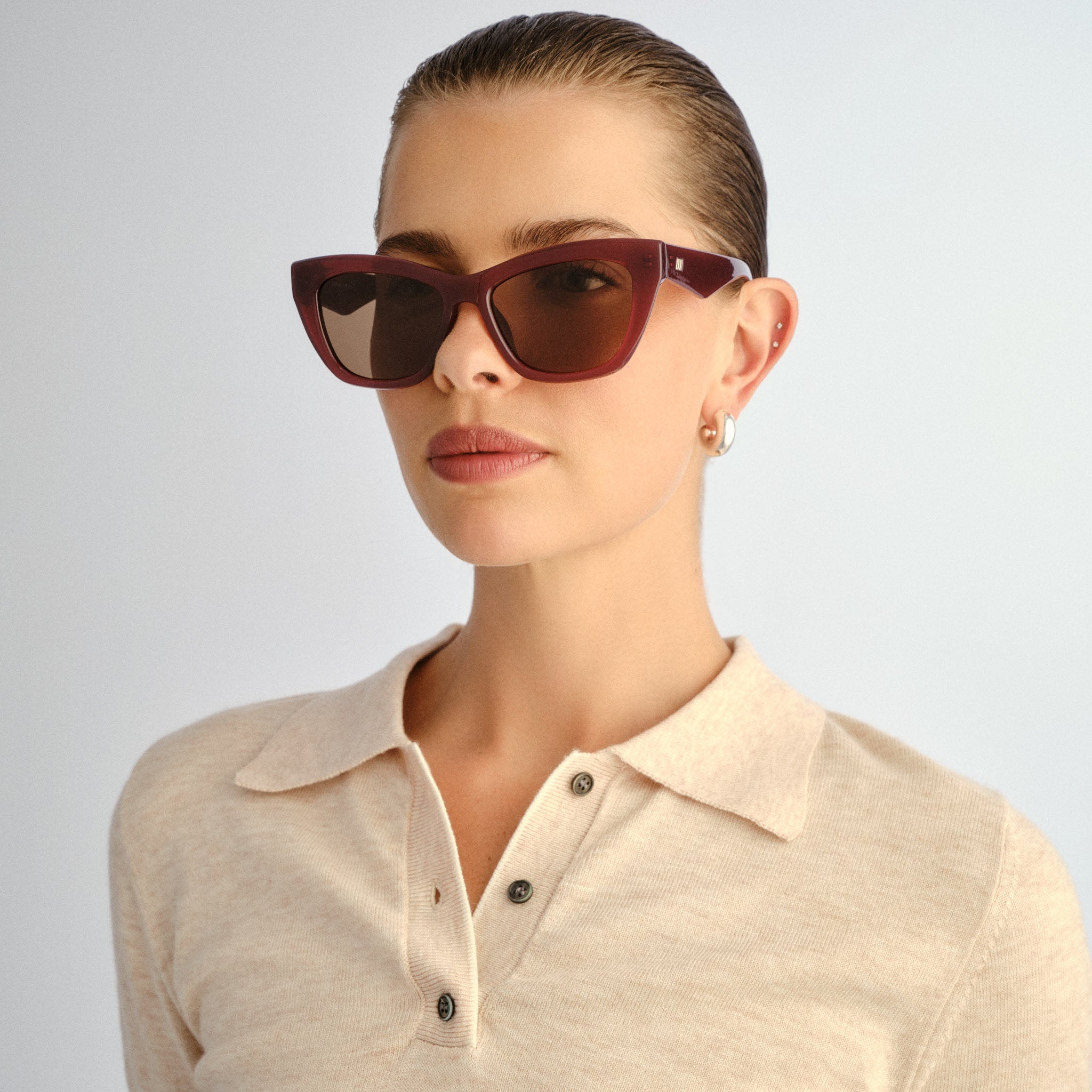 Le Specs LUMEN + CRANBERRY in BROWN MONO POLARIZED
