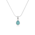 MiKi Jewellery Tallulah Chalcedony Silver Necklace in 41cm