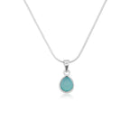 MiKi Jewellery Tallulah Chalcedony Silver Necklace in 41cm
