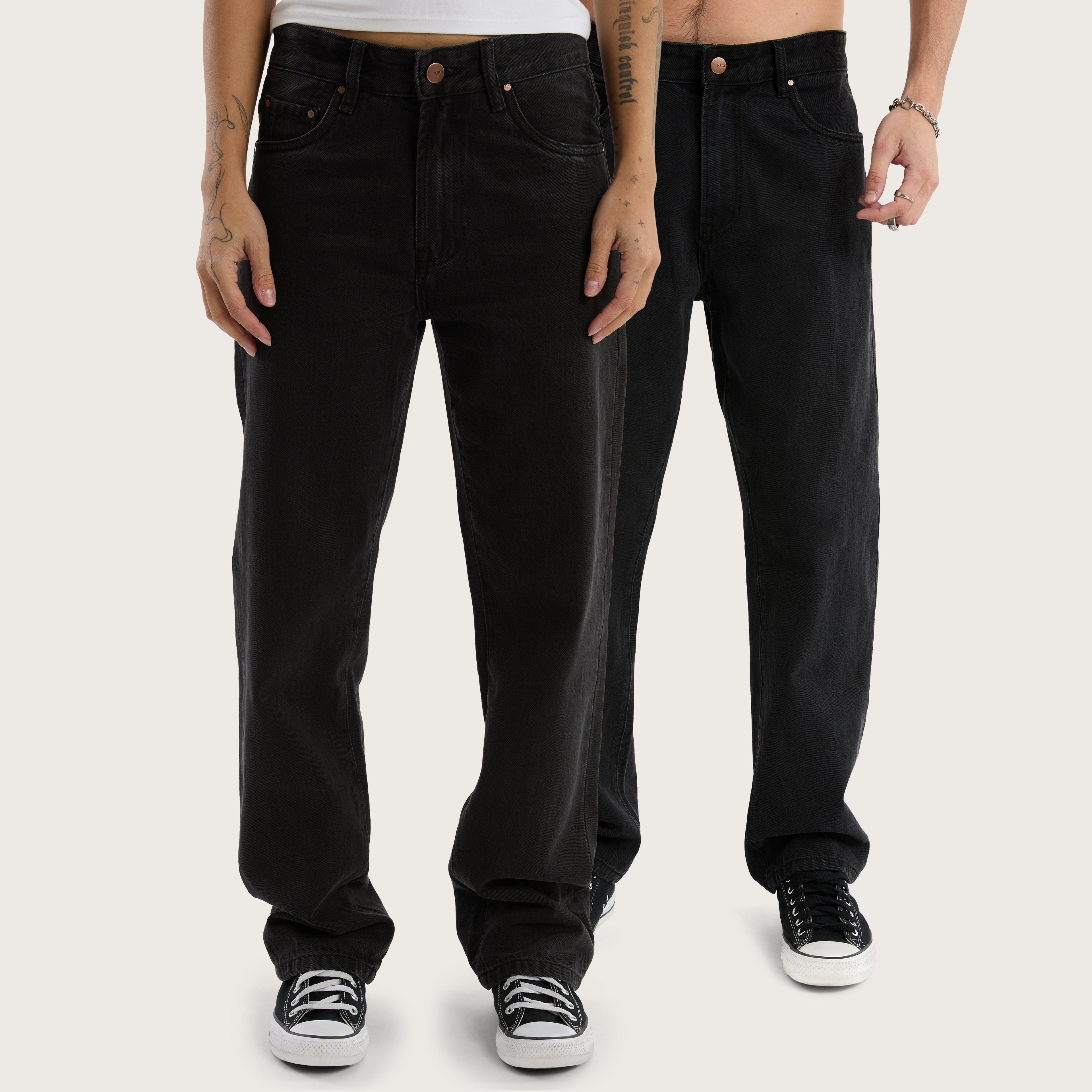 Kiss Chacey K5 Relaxed Fit Jean in Black Grey