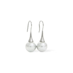MiKi Jewellery Round Pearl Drop Silver in Default Title