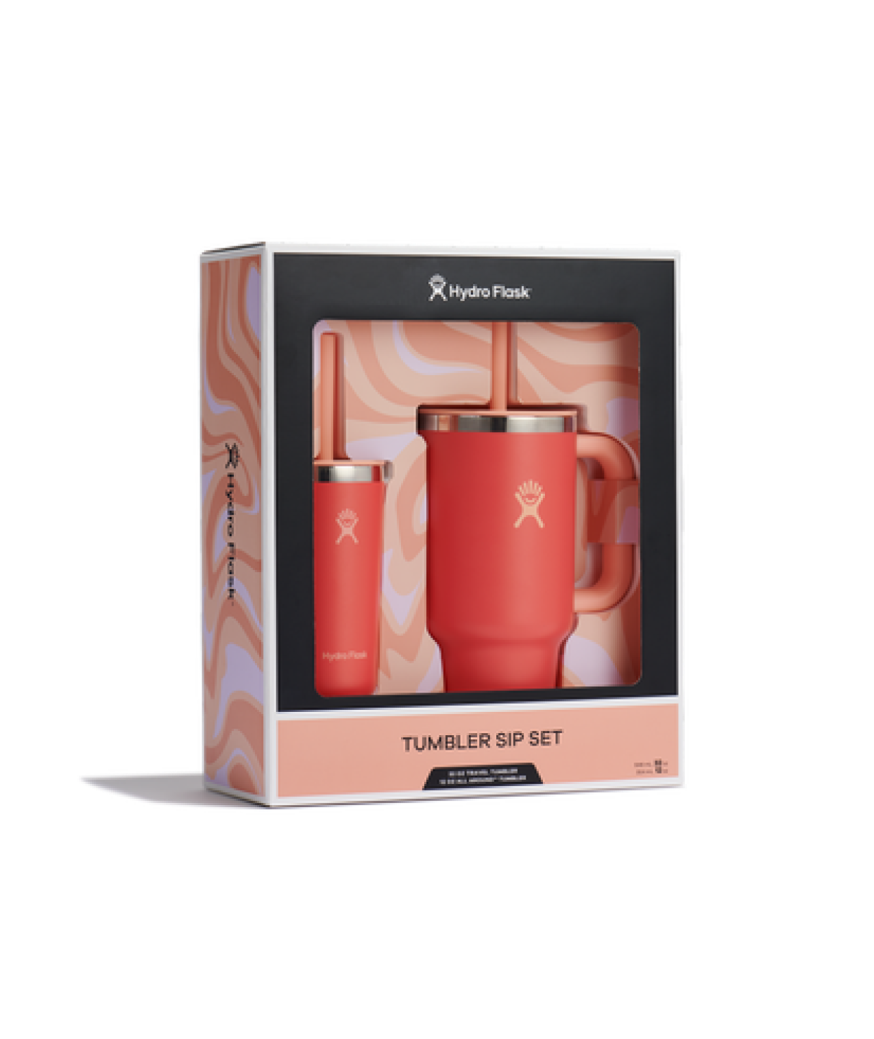 Hydro Flask 32 Oz Wide Mouth Bundle in Bright Side Pink