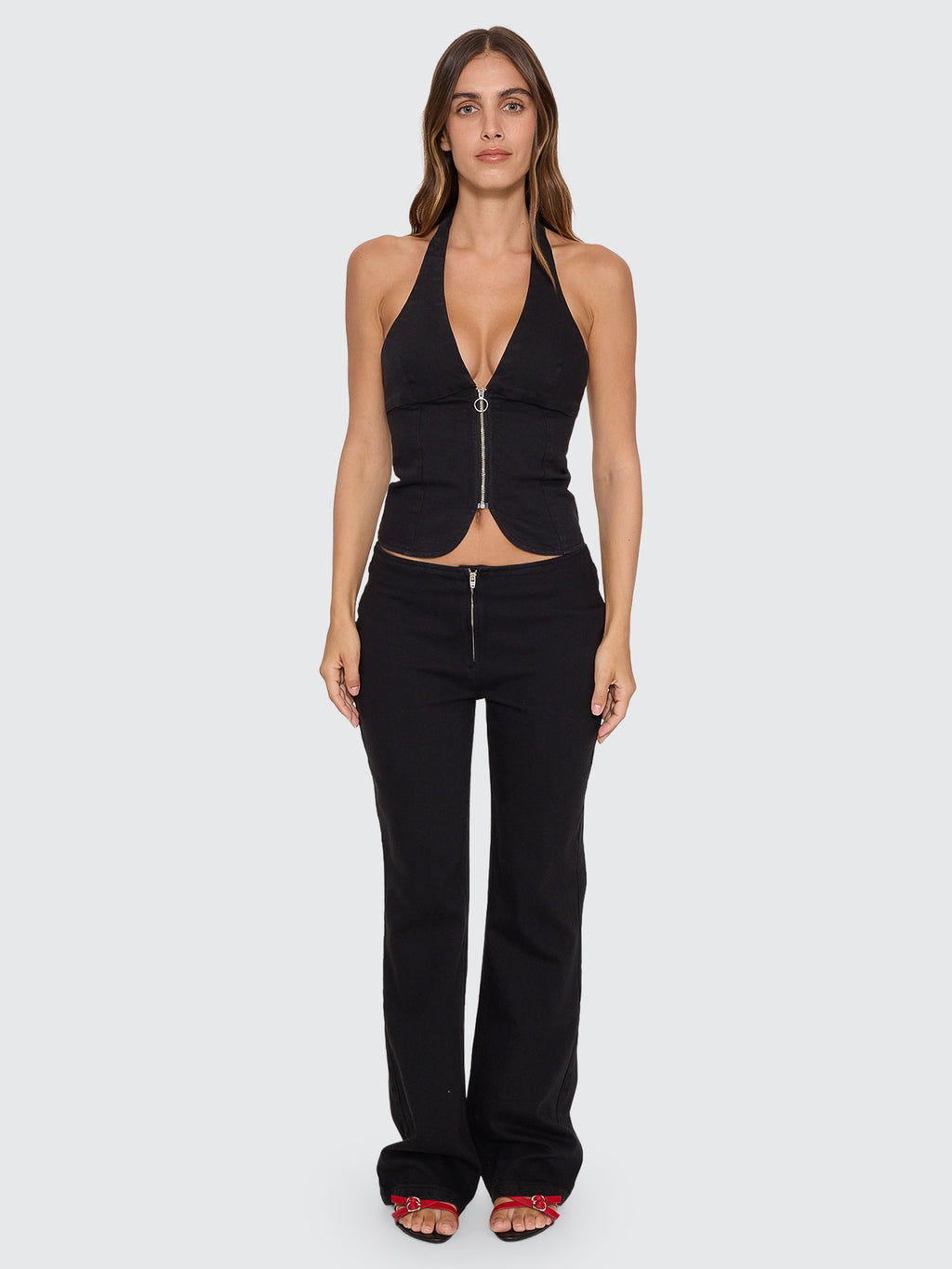 Thrills Co Vida Halter Top - Black in Black