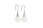 MiKi Jewellery Round Pearl Drop Silver in Default Title