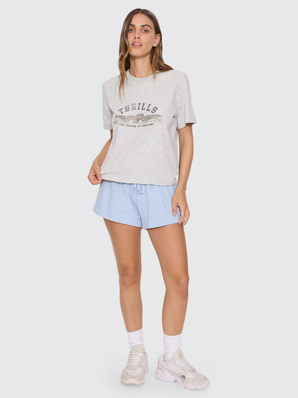 Thrills Co The Power of Dreams Essential Tee - Snow Marle in Snow Marle