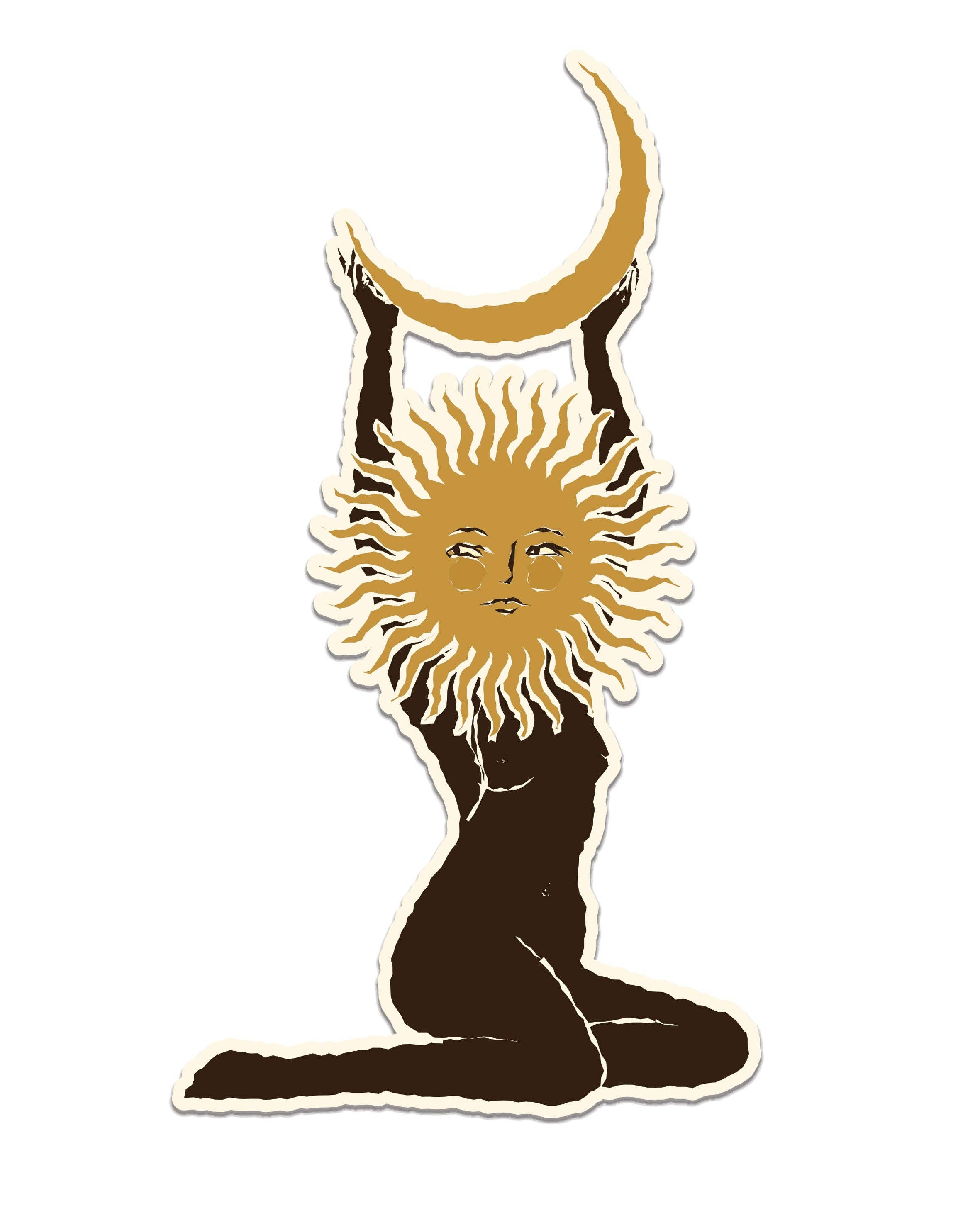 Harley and J Sun Moon Worship Sticker in Single