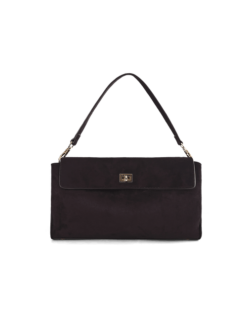 Billini VELA SHOULDER BAG in DARK CHOCOLATE SUEDE
