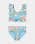 Roxy Girls 2-7 Hawayiha Crop Top Two Piece in Splish Splash Hawayi
