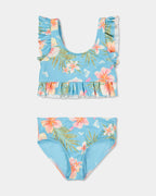 Roxy Girls 2-7 Hawayiha Crop Top Two Piece in Splish Splash Hawayi