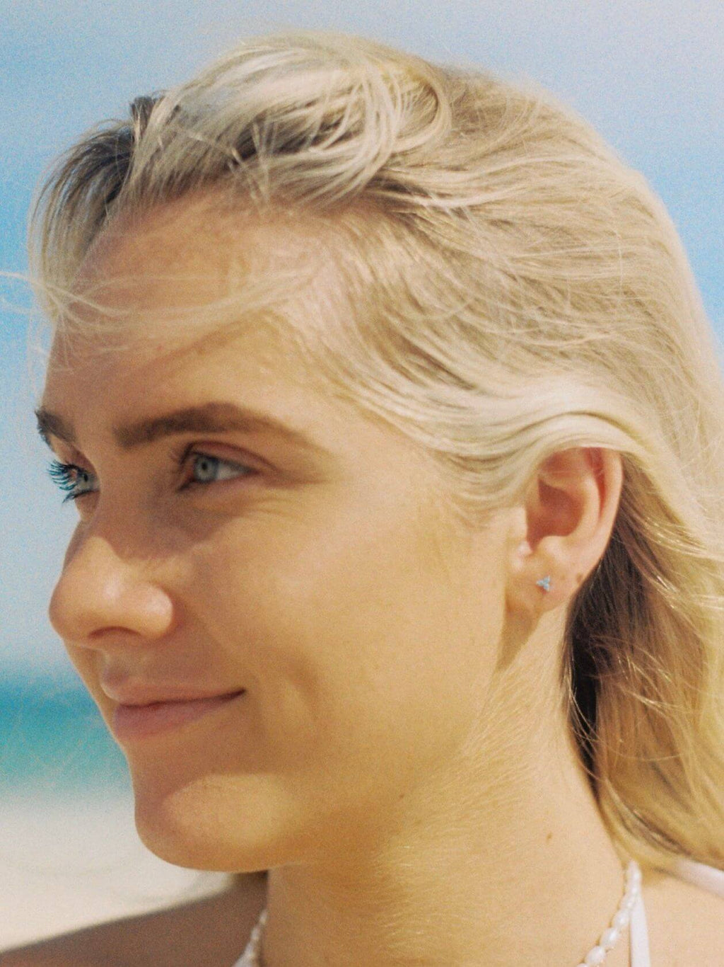 Malakai The Label Blue Hawaii Studs in 18k Gold in Default Title