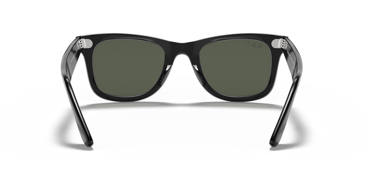 Ray-Ban® WAYFARER BLACK GREEN POLARIZED in Black