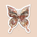 Butterfly Mandala Watercolour Vinyl Sticker
