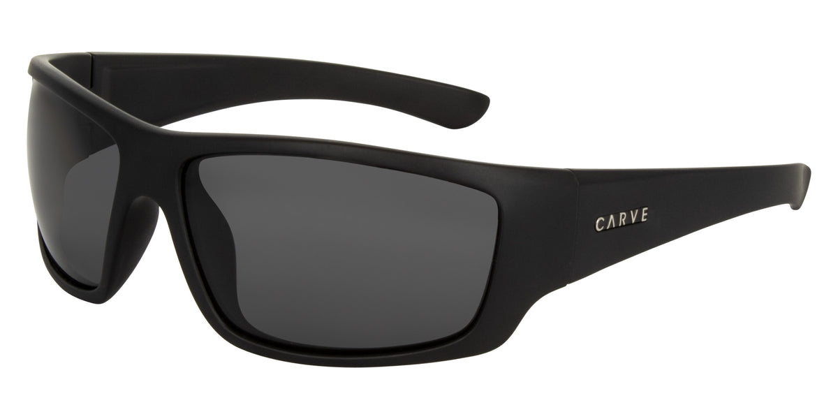 Carve Moray - Matte Black Frame with Grey Polarized Lens in Single