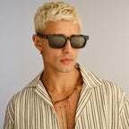 Le Specs ICEBERG + BLACK in KHAKI MONO POLARIZED