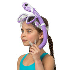 Cressi Pegaso + Iguana Dry Jr MS Set in Lilac/White