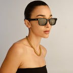 Le Specs ICEBERG + BLACK in KHAKI MONO POLARIZED