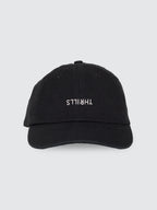 Thrills Co Minimal Thrills 6 Panel Cap - Washed Black in Washed Black