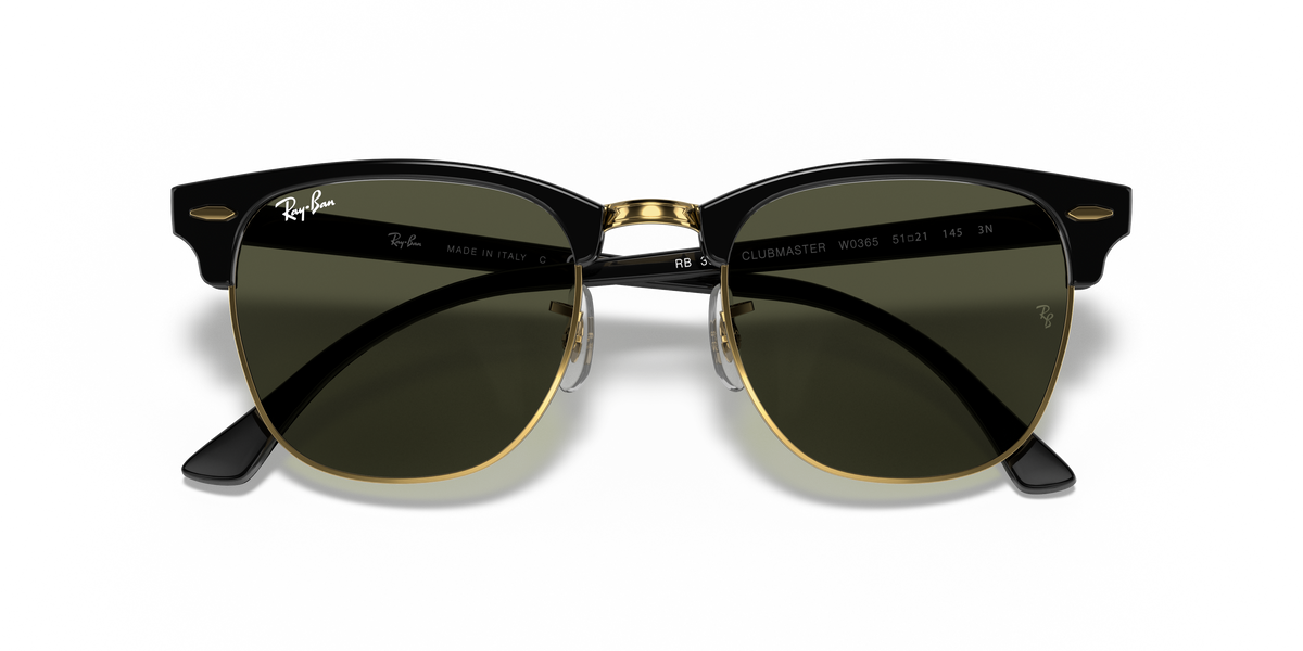 Ray-Ban® CLUBMASTER BLACK ON ARISTA G-1 in Black On Gold